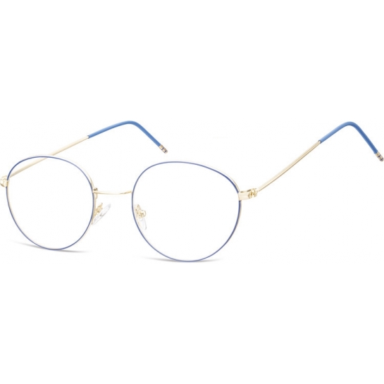 Lenonki Okulary oprawki optyczne 929E złote + niebieskie